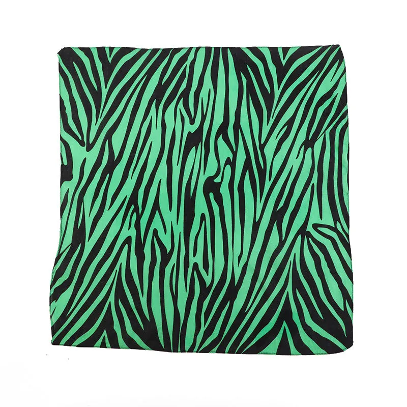 12 Pack Bandanas Street Hip Hop Fashion Ethnic Turban Headband Zebra Print Cotton Cotton Square Bandana