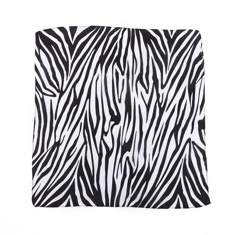 12 Pack Bandanas Street Hip Hop Fashion Ethnic Turban Headband Zebra Print Cotton Cotton Square Bandana