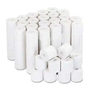 2 1/4" x 126' Adding Machine/Calculator Paper Rolls; 16#; 1/2" Core; 100 rolls/carton - White