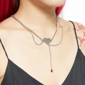 40% OFF!  Fervooor Weeping Blood Skull choker 03