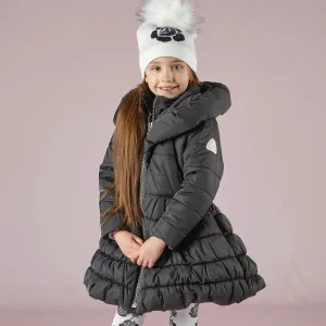 A DEE - Priscilla A Winter Rose Padded Jacket - Dark Grey