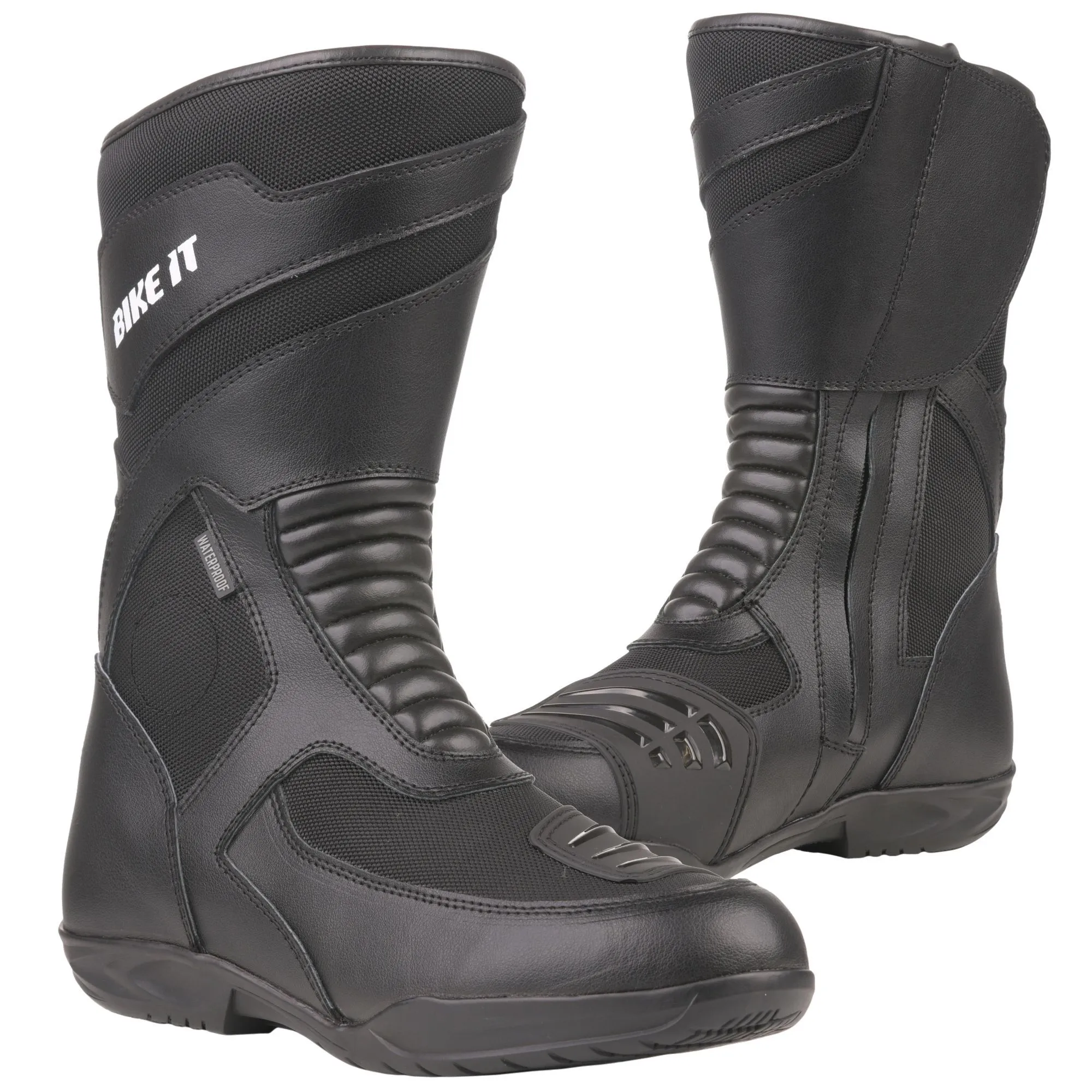 Bikeit Veles CE Waterproof Sports Touring Boots - Black