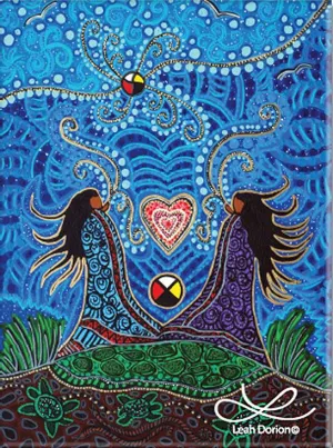 Breath of Life Fridge Magnet, design by Metis artist, Leah Dorion