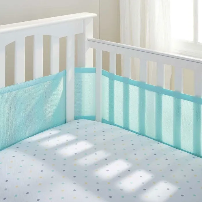 Breathable Baby - Breathable Mesh Cot Liner - Aqua Mist (4 sided)