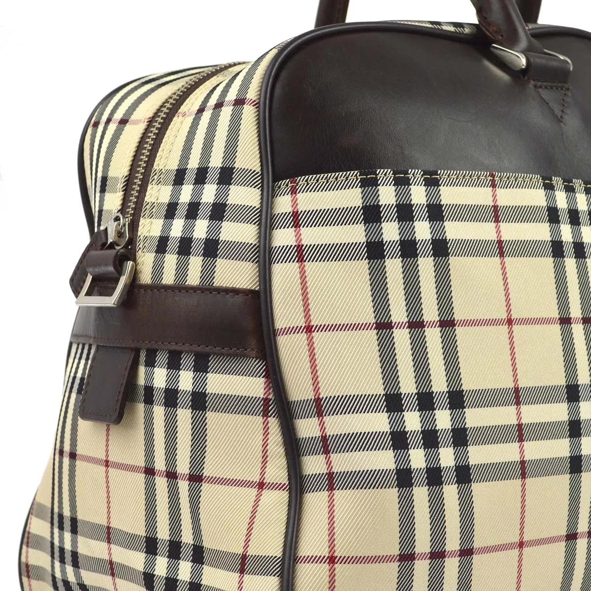 BURBERRY Beige  Check 2way Duffle Shoulder Handbag 181832