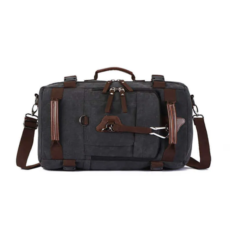 Canvas Travel Backpack | Dual-Purpose Duffle and Weekender Bag 25L