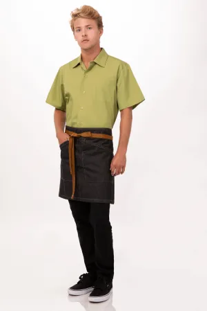 Chef Works Berkeley Half Bistro Apron- Black