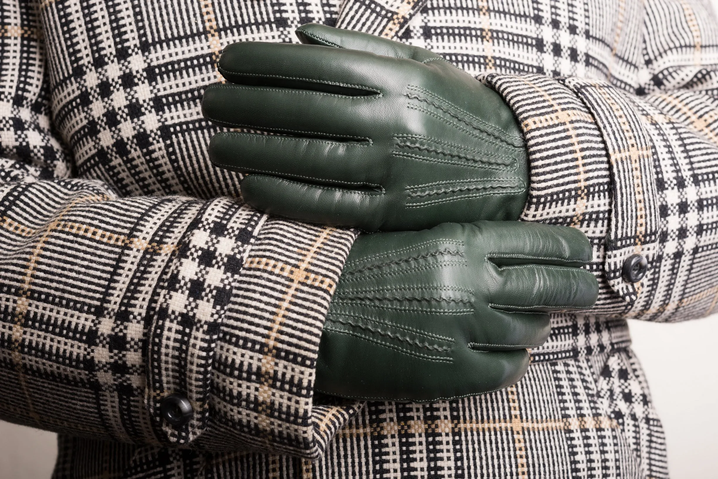 Dark Green Lamb Nappa Gloves