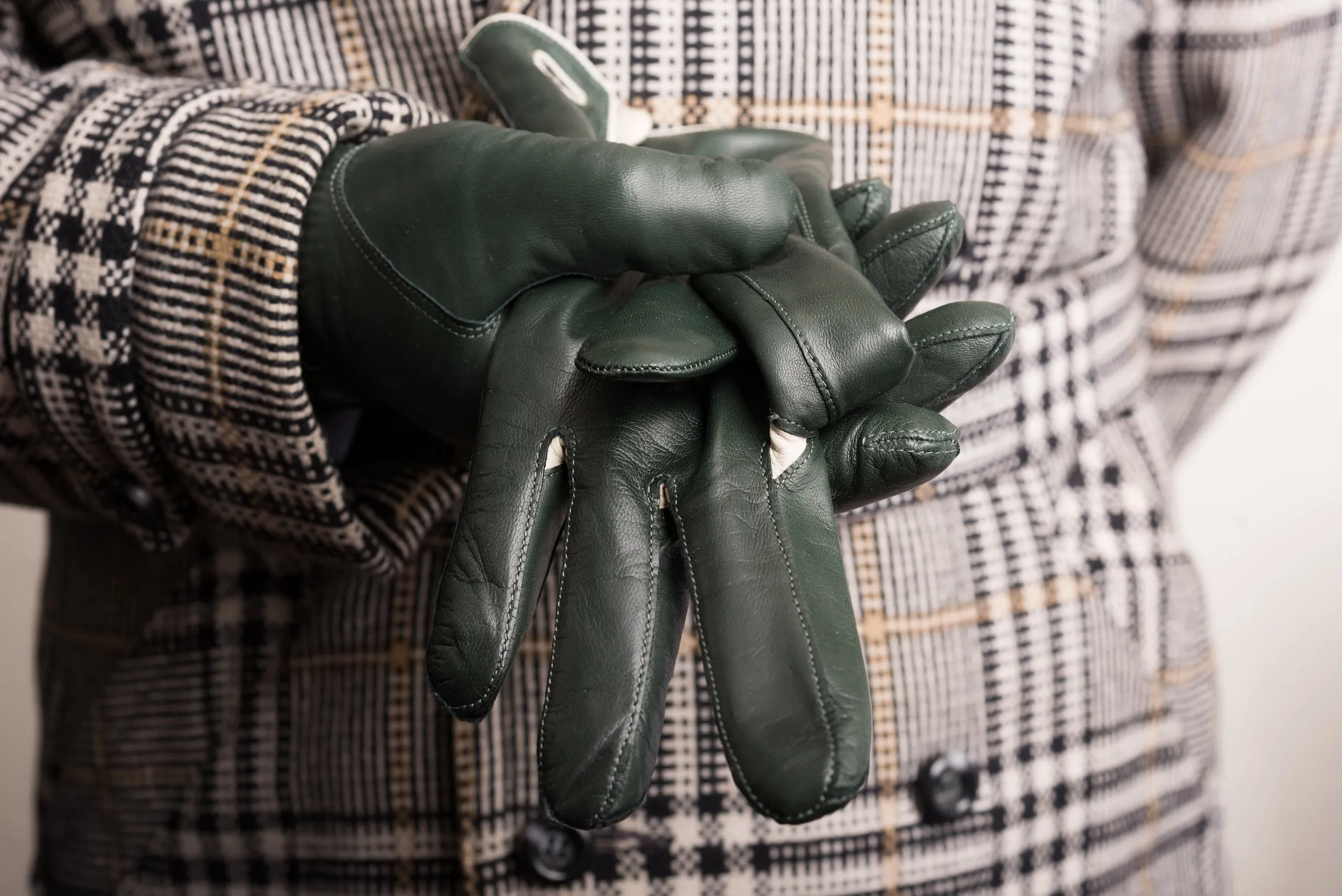 Dark Green Lamb Nappa Gloves