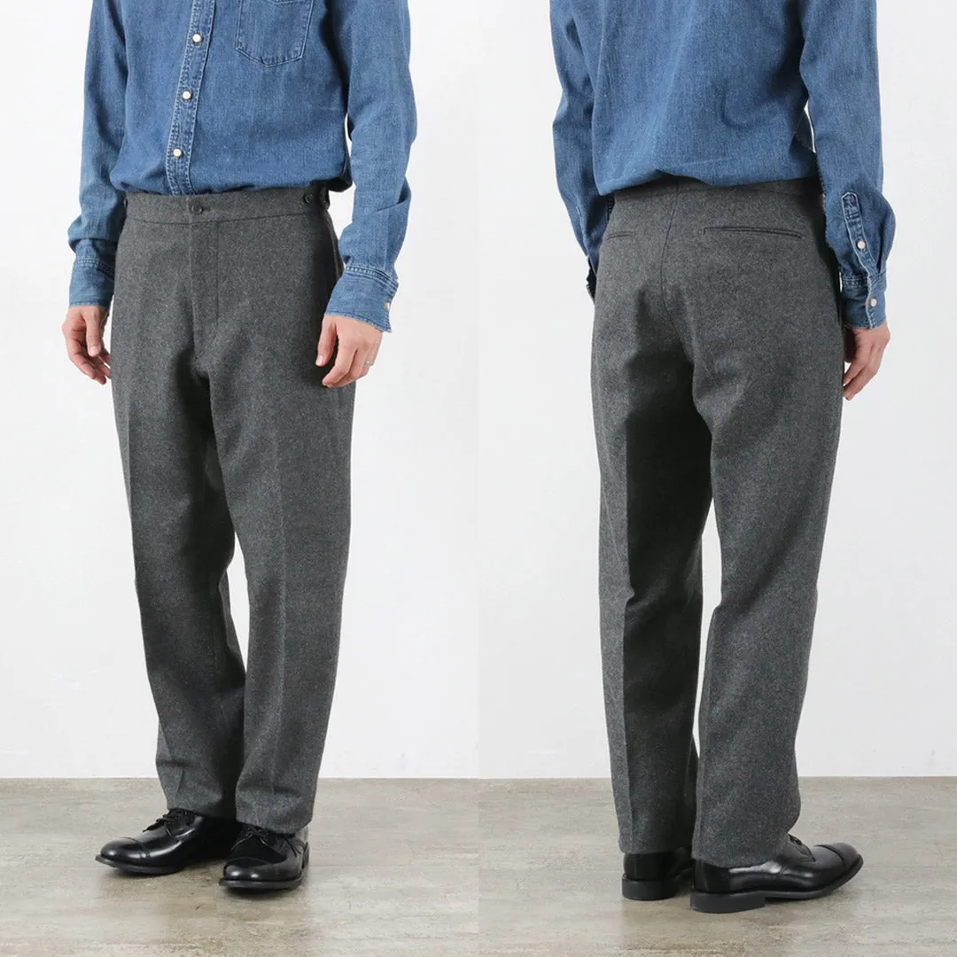 D.C.WHITE / Wool Melton Tapered Trousers