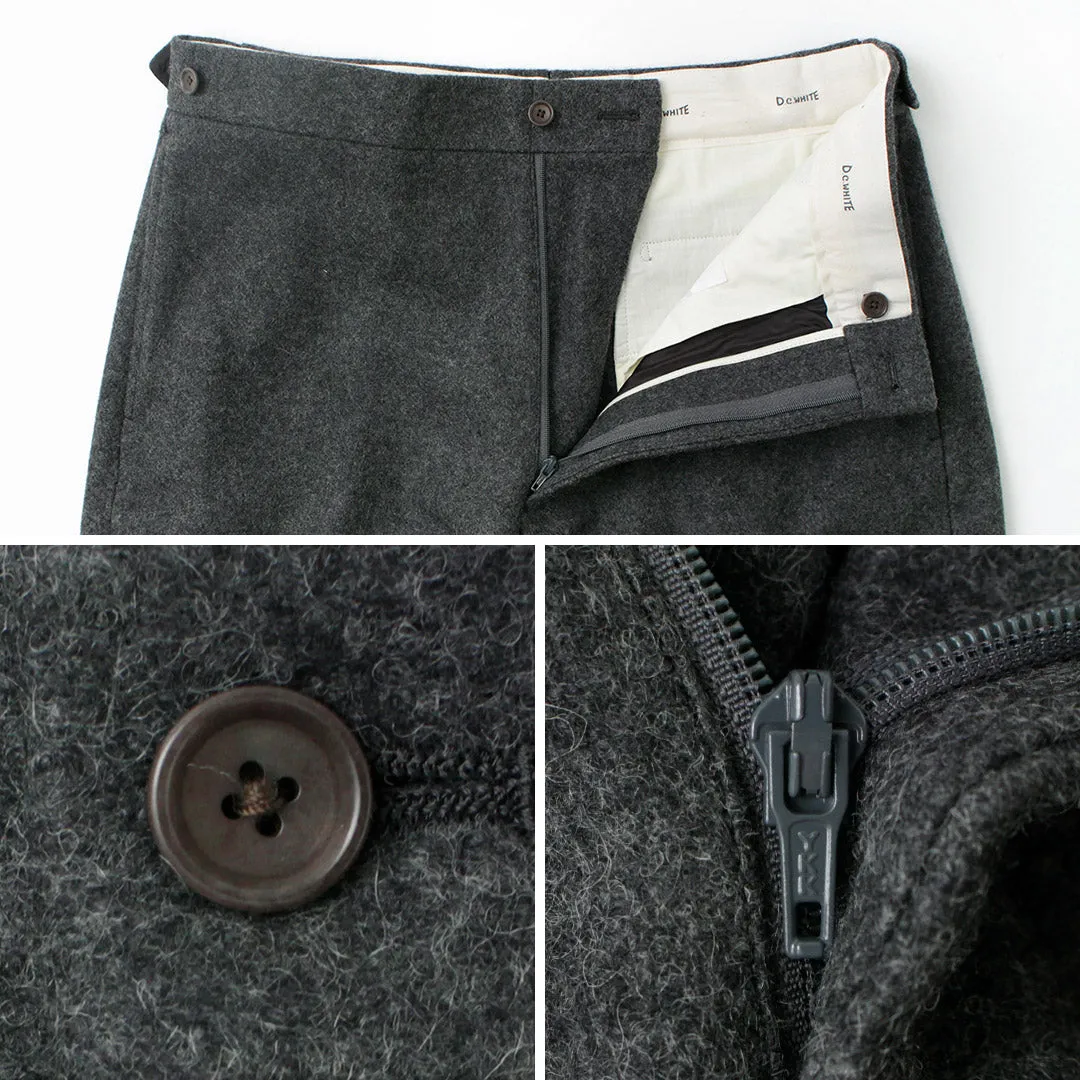 D.C.WHITE / Wool Melton Tapered Trousers