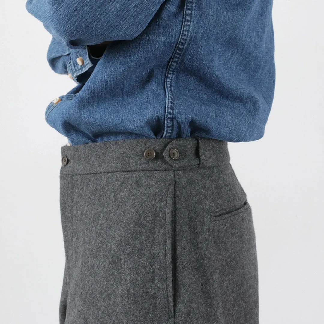 D.C.WHITE / Wool Melton Tapered Trousers