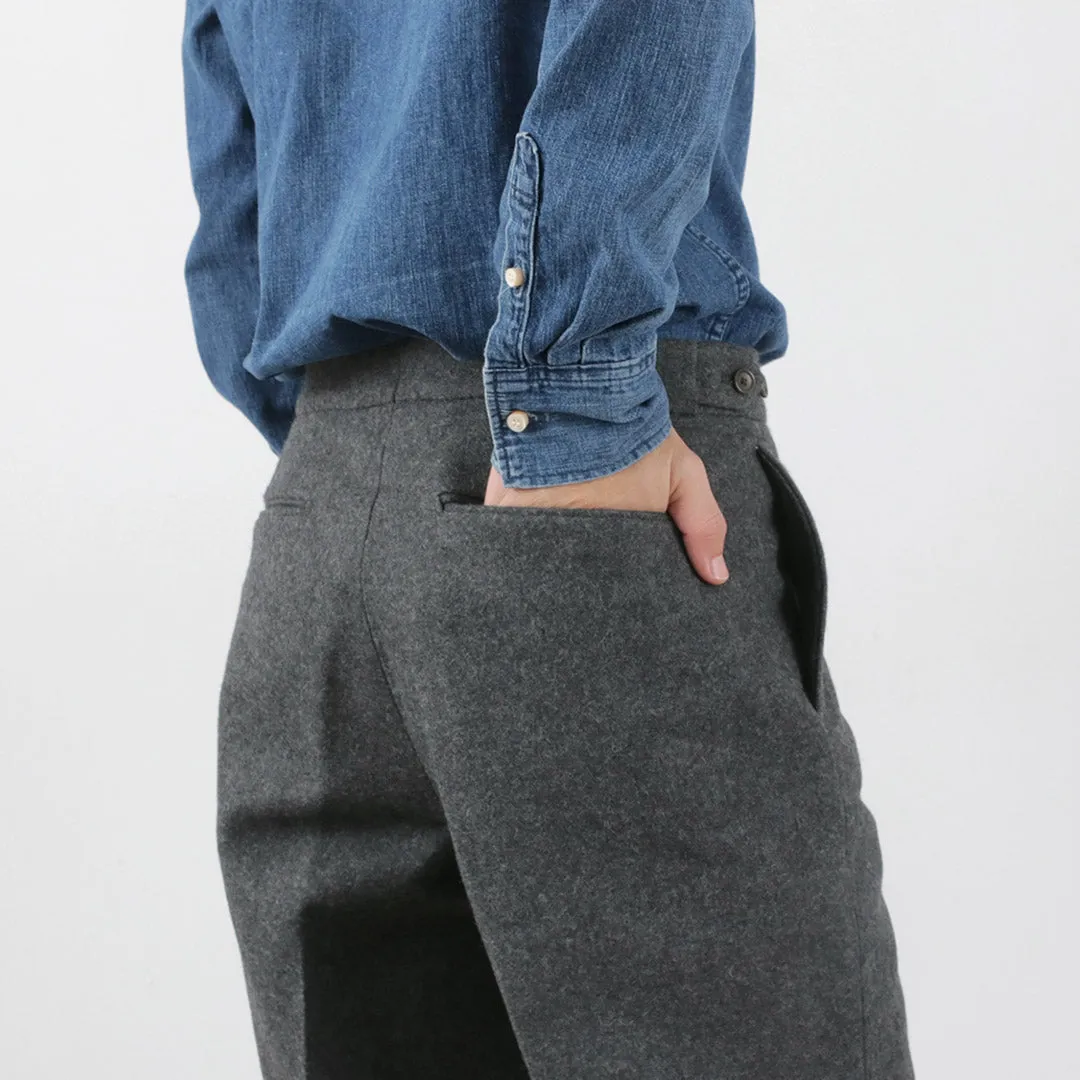 D.C.WHITE / Wool Melton Tapered Trousers