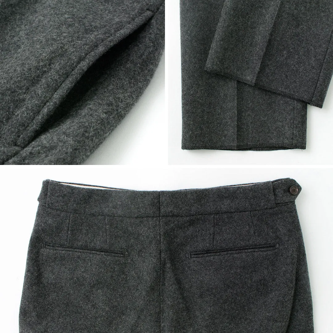 D.C.WHITE / Wool Melton Tapered Trousers