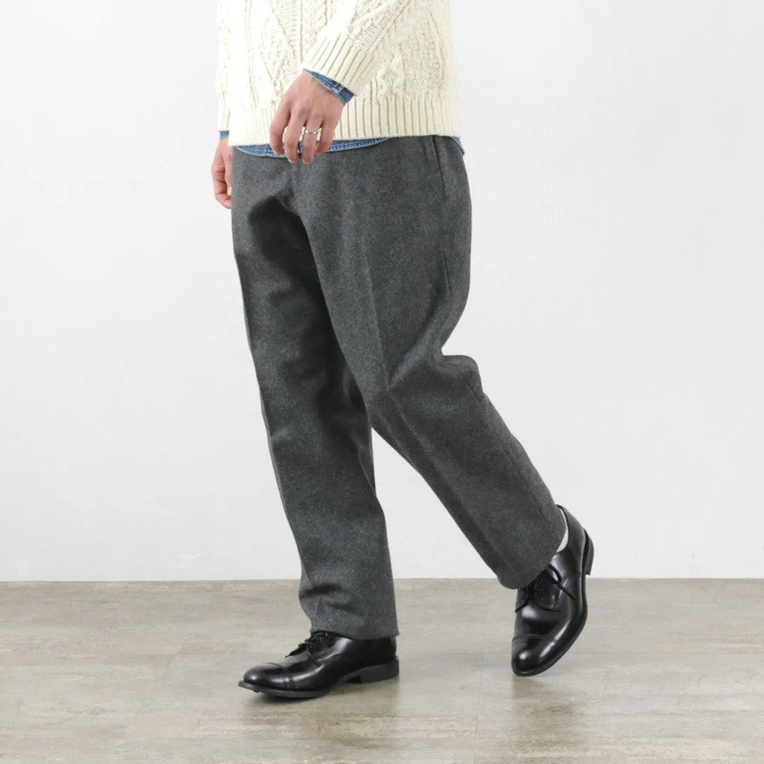 D.C.WHITE / Wool Melton Tapered Trousers