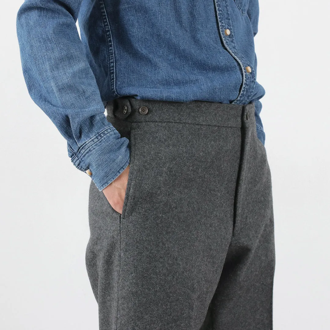 D.C.WHITE / Wool Melton Tapered Trousers