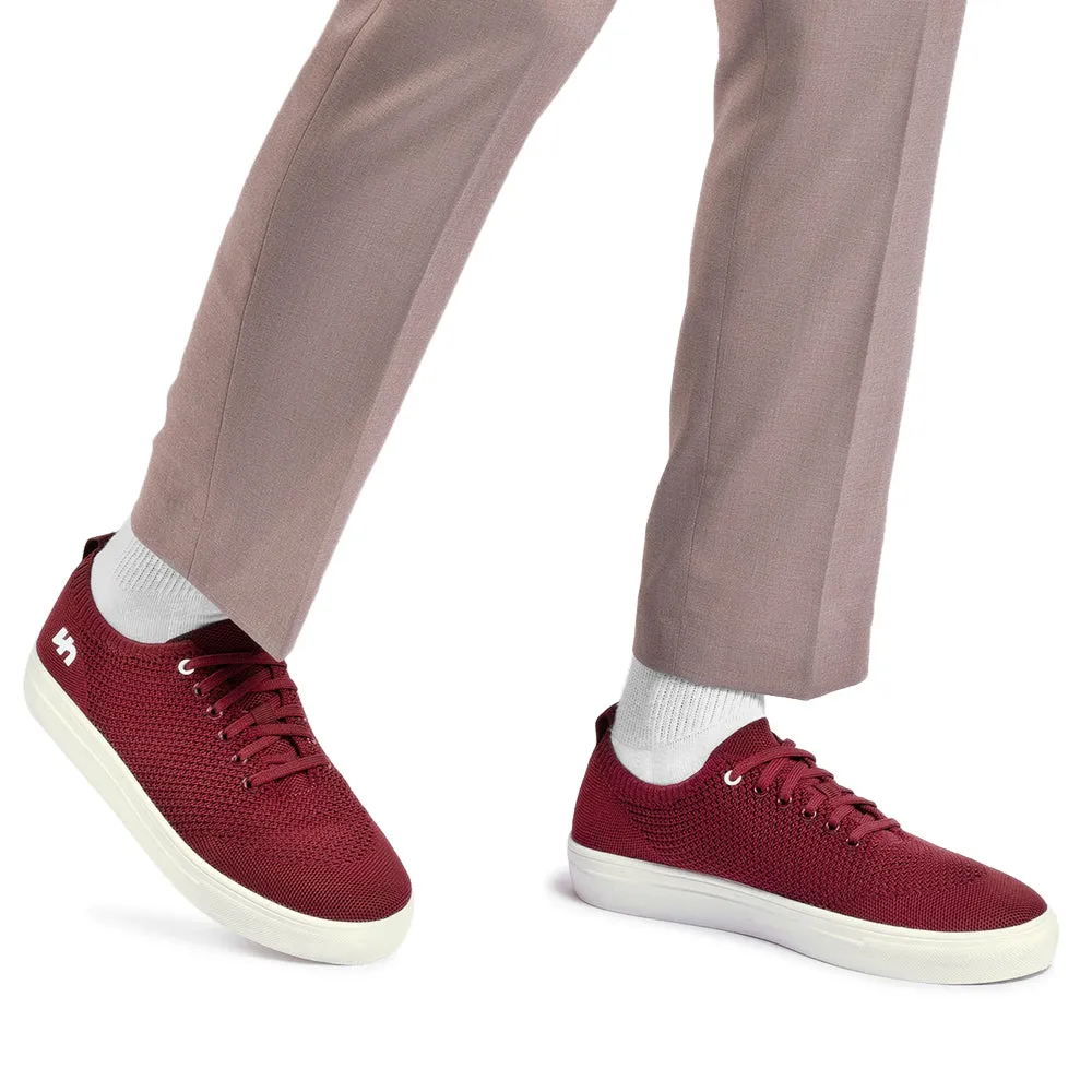 Ellipsis - Breathable Sneakers | Burgundy