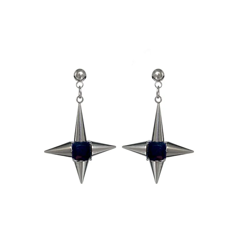 Fervooor Prickly Star black earrings