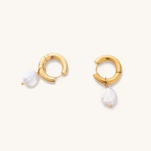 Freshwater Pearl Hoops