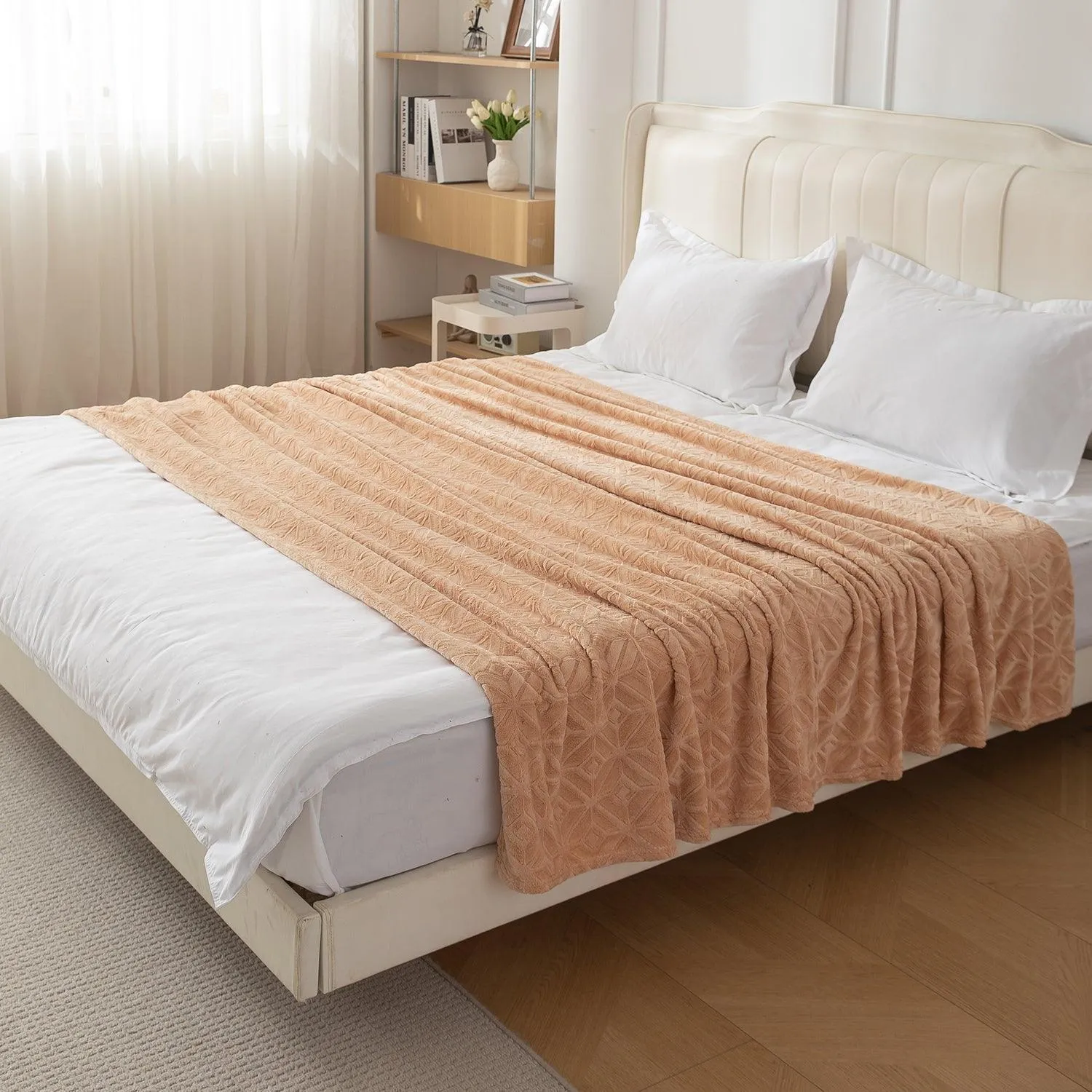 HOKIPO AC Blanket Double Bed Queen, 200x230 cm / 6.5x7.5 feet, Beige