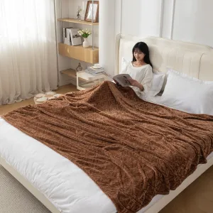 HOKIPO AC Blanket Double Bed Queen, 200x230 cm / 6.5x7.5 feet, Brown