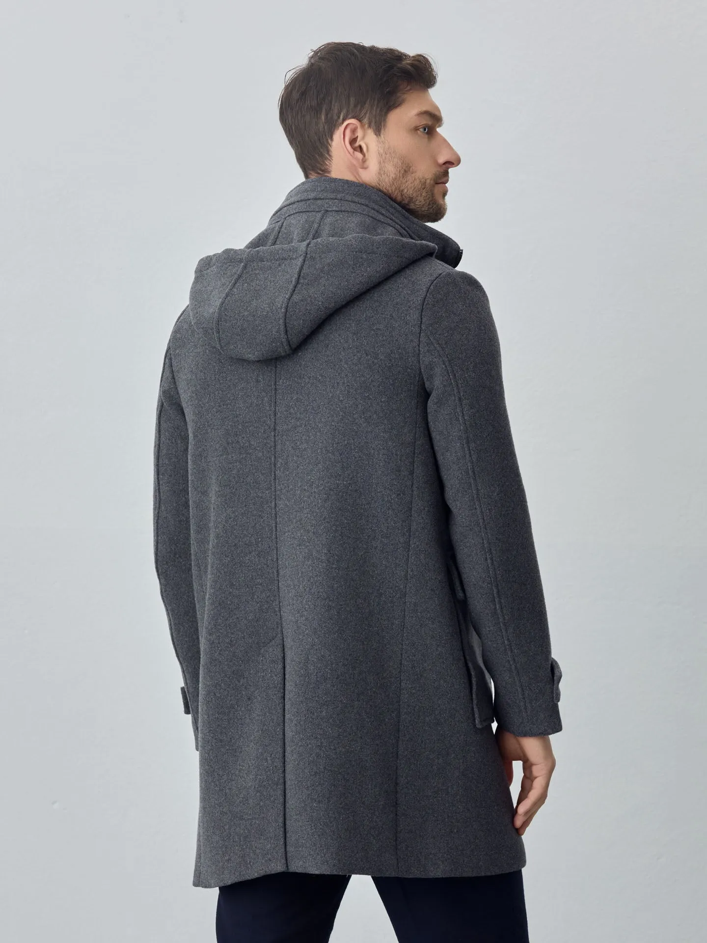 Hooded duffle coat