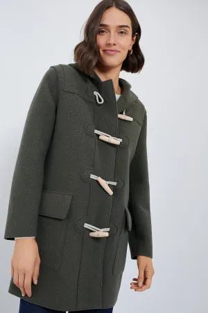 Hunting Green Duffle Boiled Wool Coat