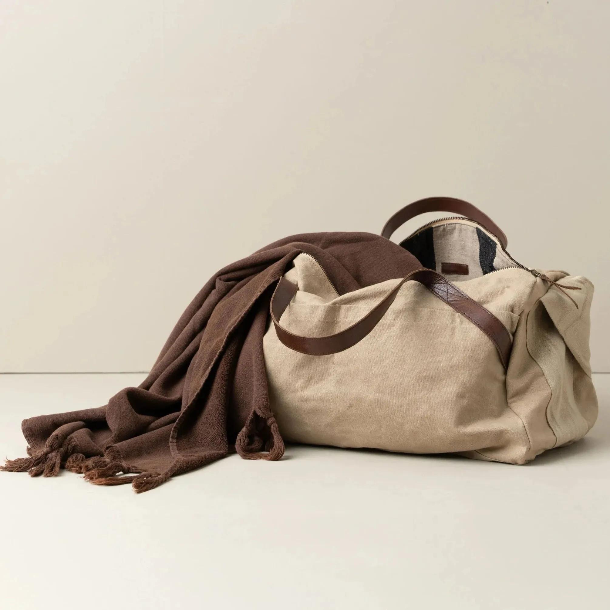 Journey Duffle Canvas Bag Clay