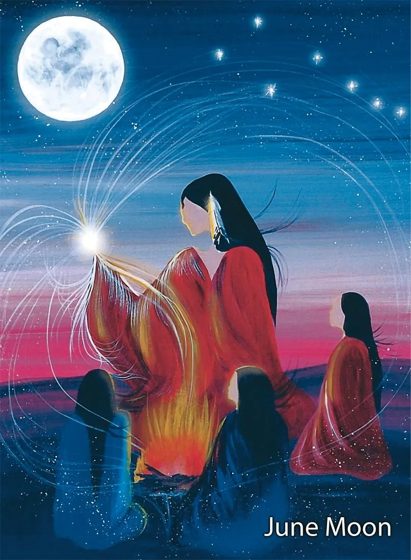 June Moon Fridge Magnet by Native Artist Betty Albert