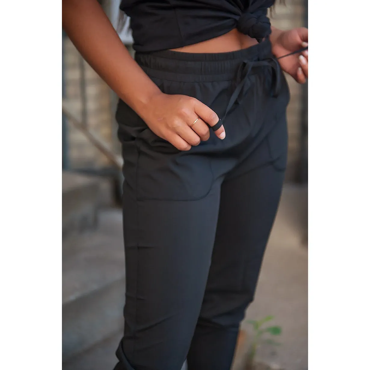 Lightweight Black Joggers