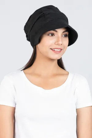 LINEN HALF BRIM HAT - ln1881-blk -