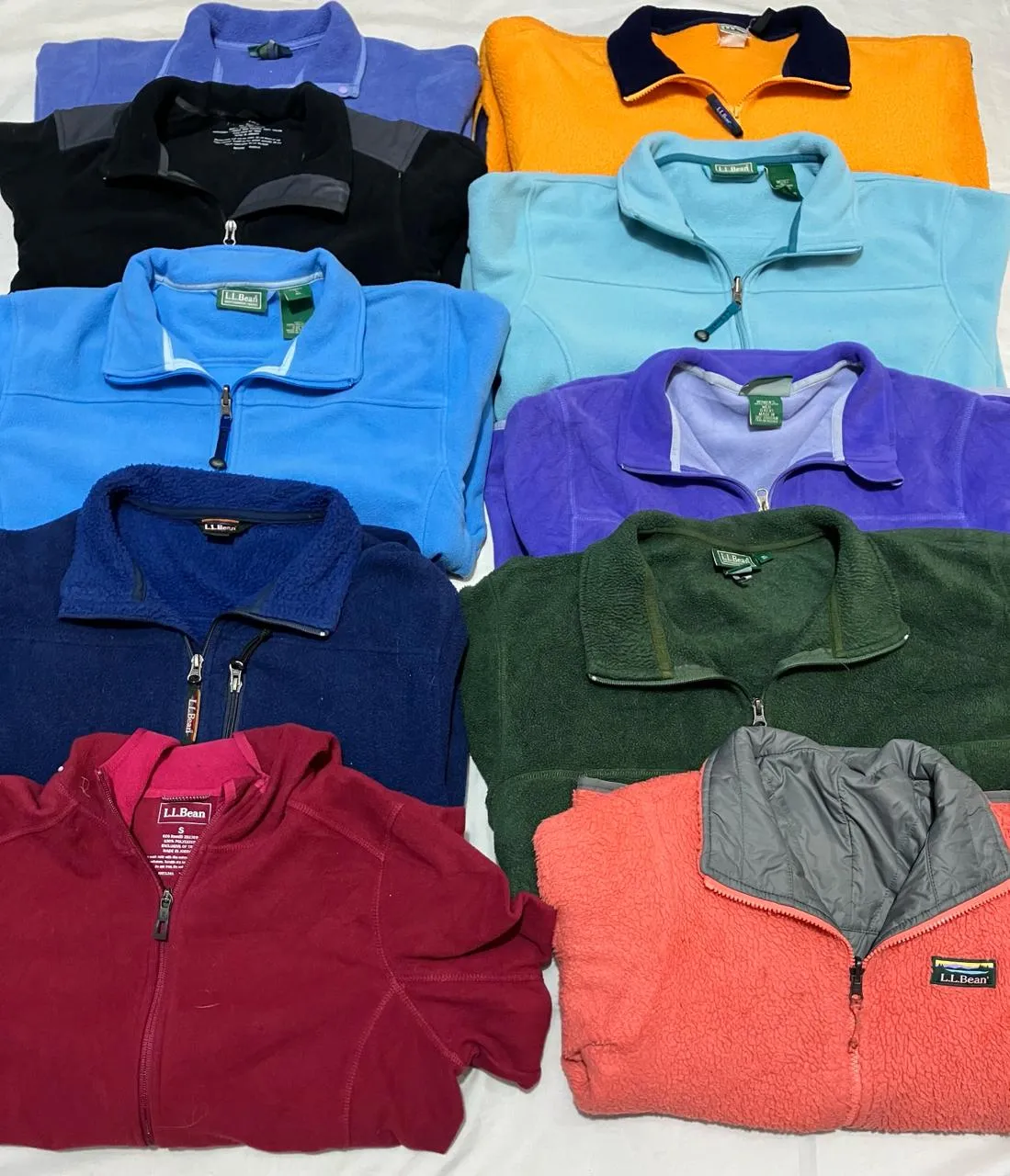 L.L.Bean Fleece Jackets, 16 Pieces