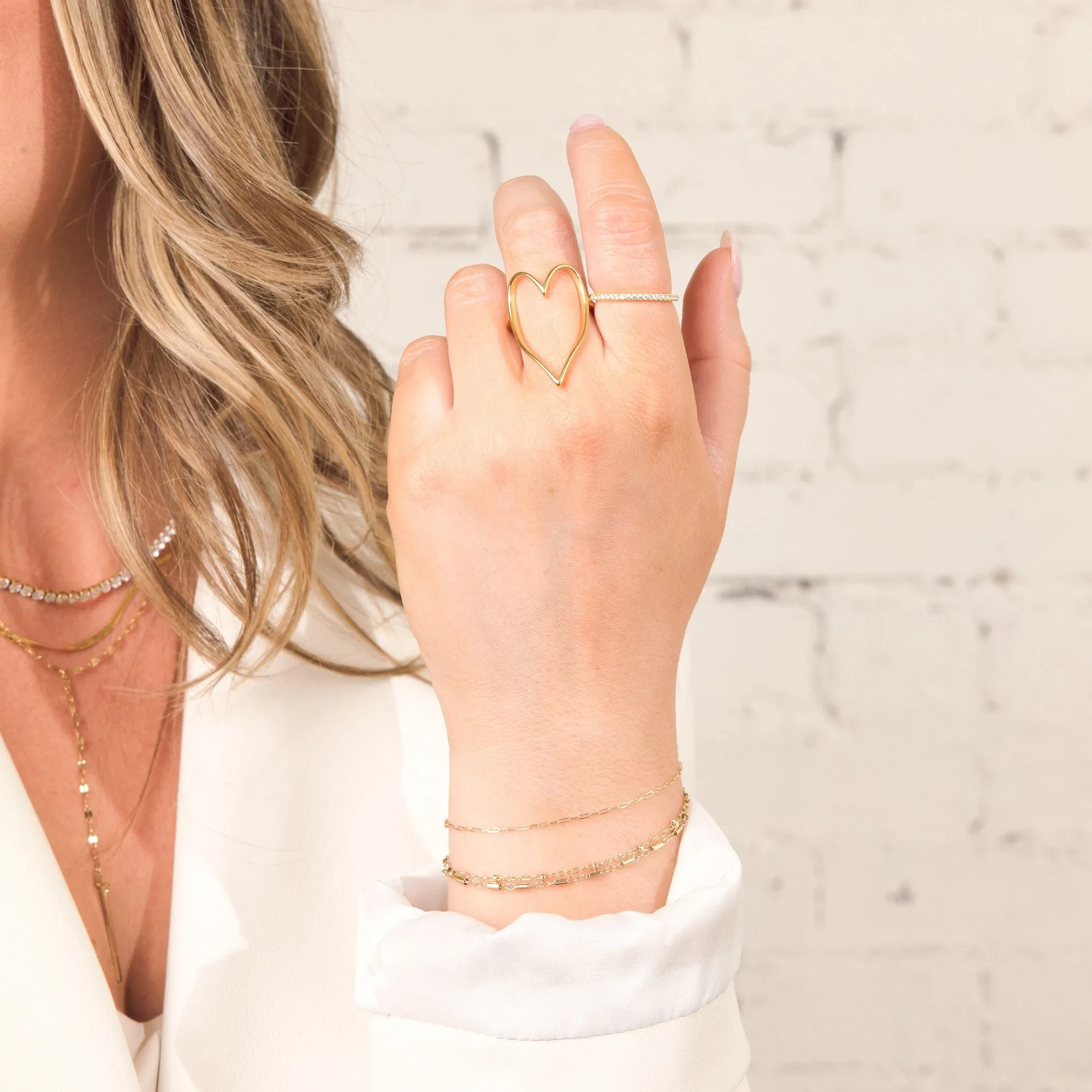 Lovie Gold Heart Ring- Waterproof