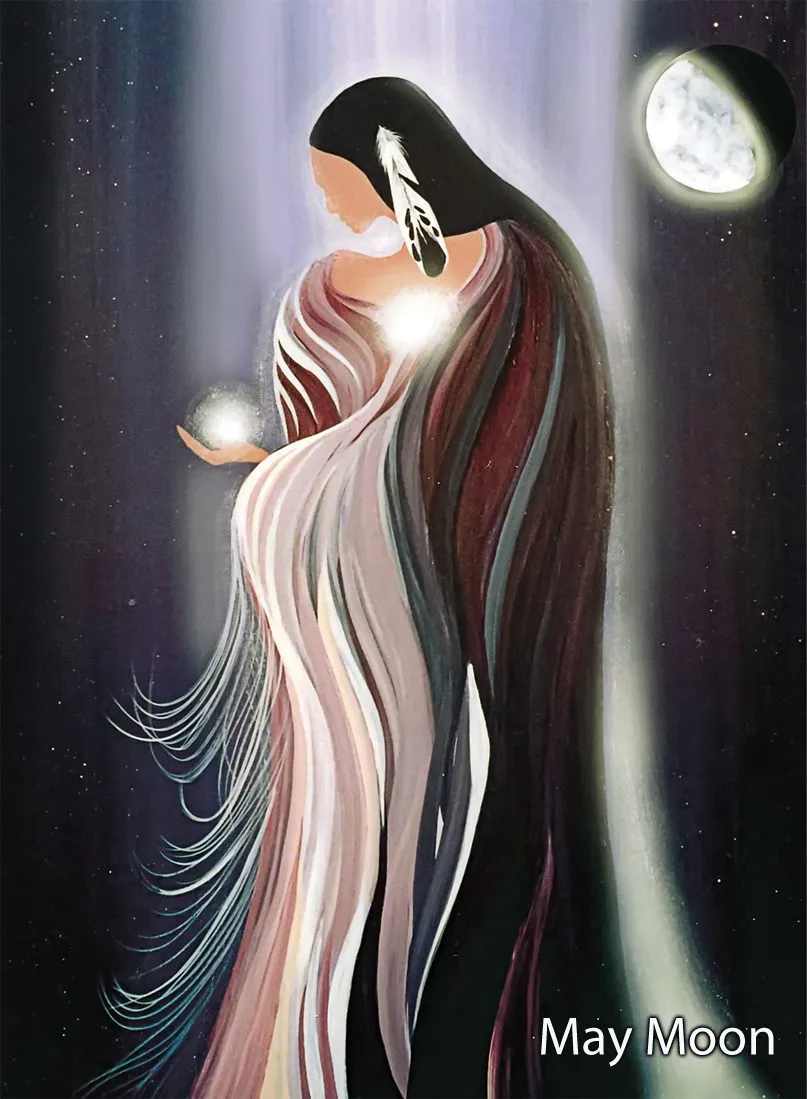 May Moon Fridge Magnet by Native Artist Betty Albert