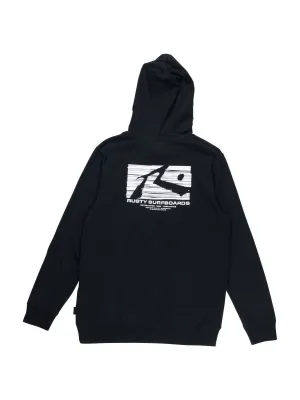 Oil Slick Hooded Fleece Boys - Black