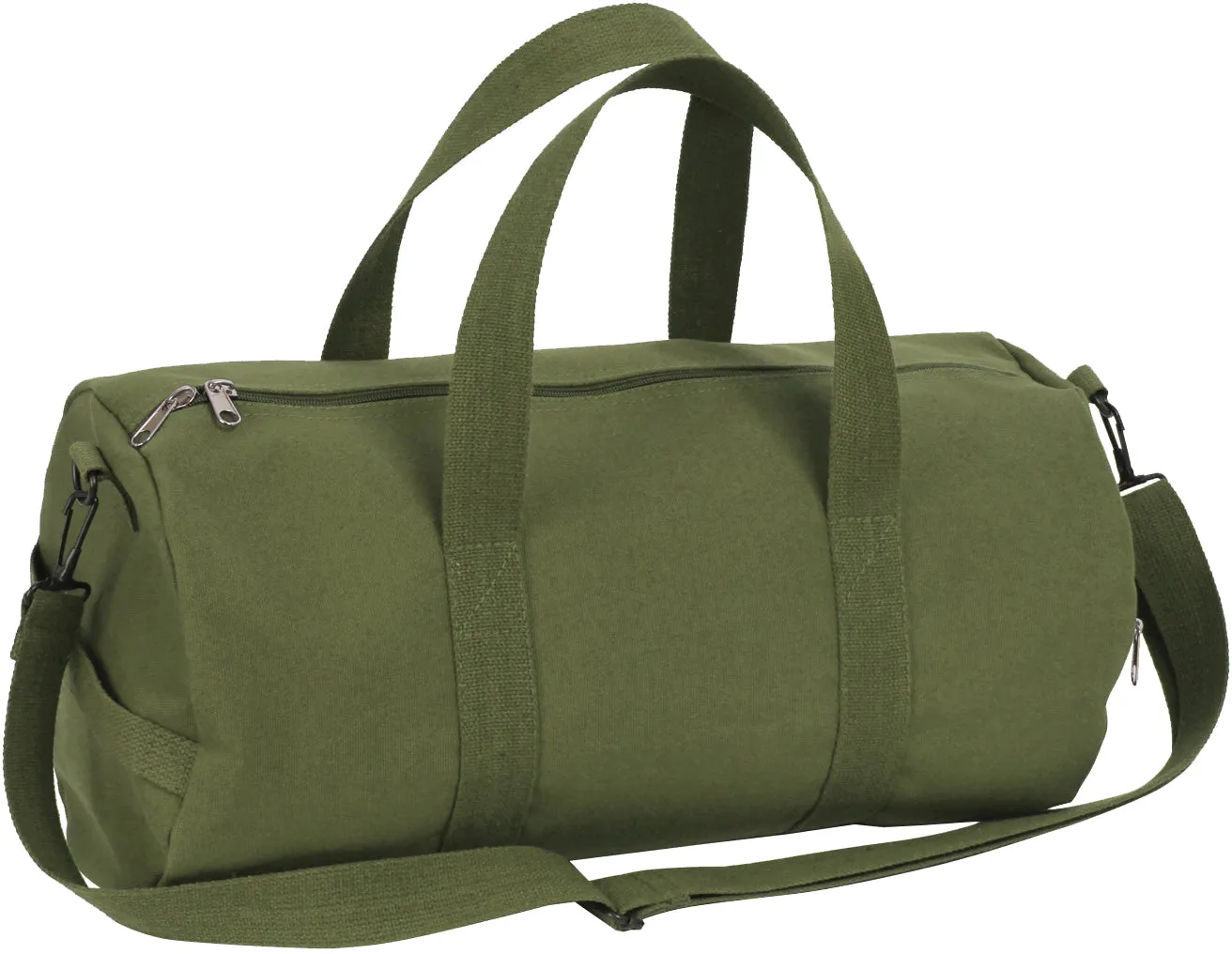 Olive Drab Heavyweight Cotton Canvas Duffle Bag Sports Gym Shoulder & Carry Bag 24"x12"x12"