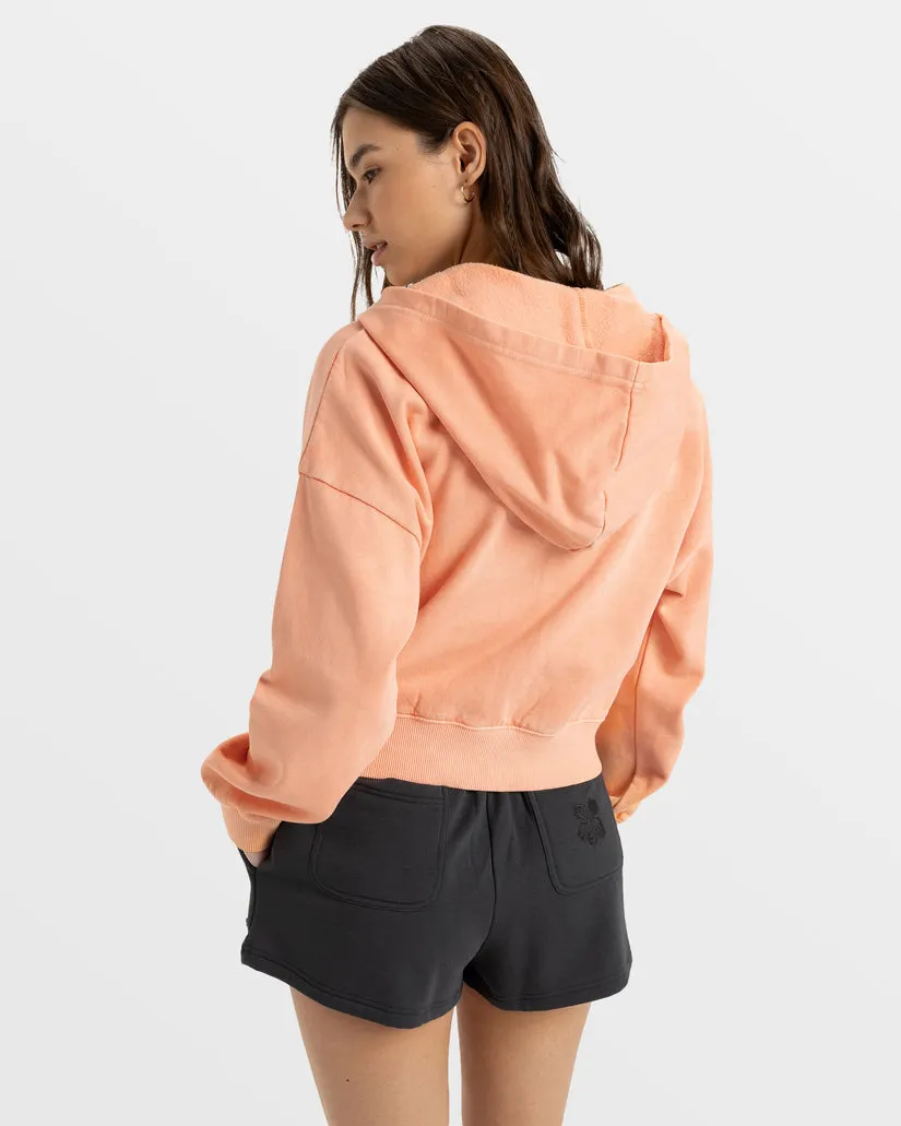 Roxy Sahara Vibes Zip Hoodie - TERRA COTTA