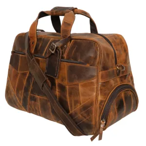 RusticTown John Leather Travel Duffle Bag