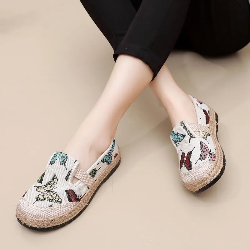 Single shoe women's retro trend flat casual old Beijing women's shoes lazy one foot fisherman shoes