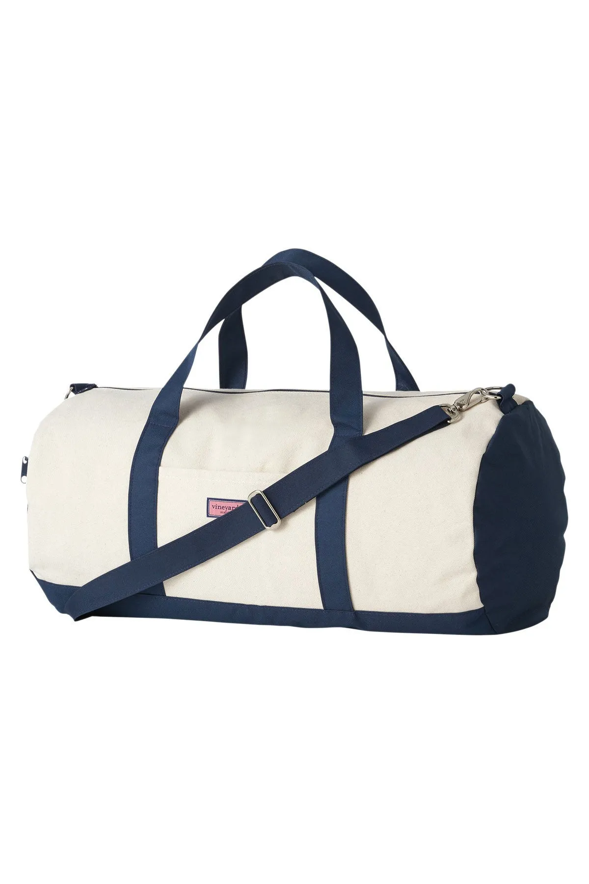 Vineyard Vines Custom Medium Canvas Duffles, Natural/Vineyard Navy