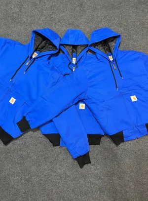 Vintage Carhartt Rework style Blue hooded jacket MOQ-25