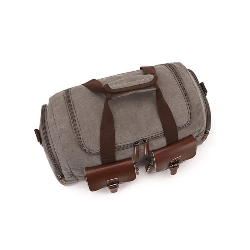 Vintage Style Canvas Duffle Bag 32L