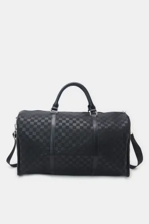 Women Black Printed Duffle Bag